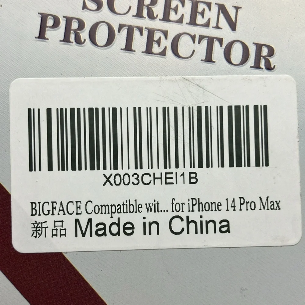 BIGFACE IPhone 14 Pro Max Tempered Glass Protector